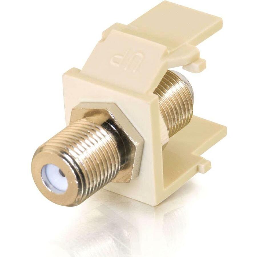 C2G Snap-In F-Type F/F Keystone Insert Module - Ivory - 03814