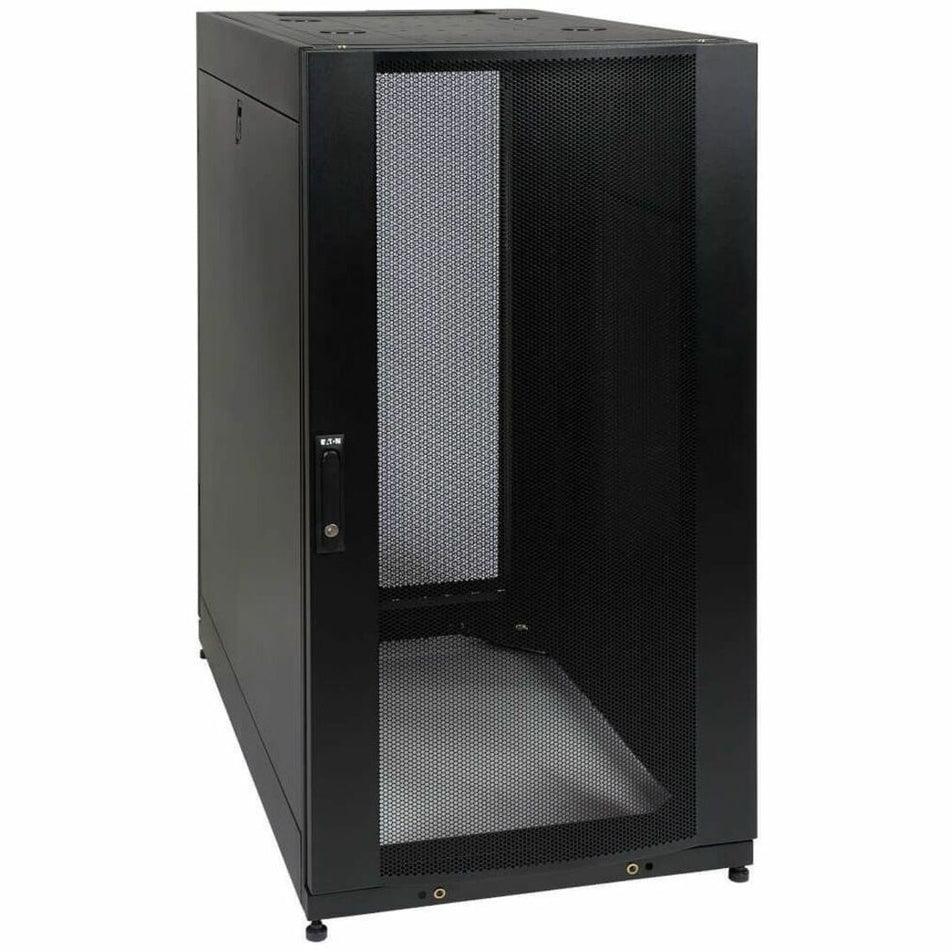 Tripp Lite by Eaton 25U SmartRack Standard-Depth Half-Height Rack Enclosure Doors Side Panels Shock Pallet - SR25UBSP1