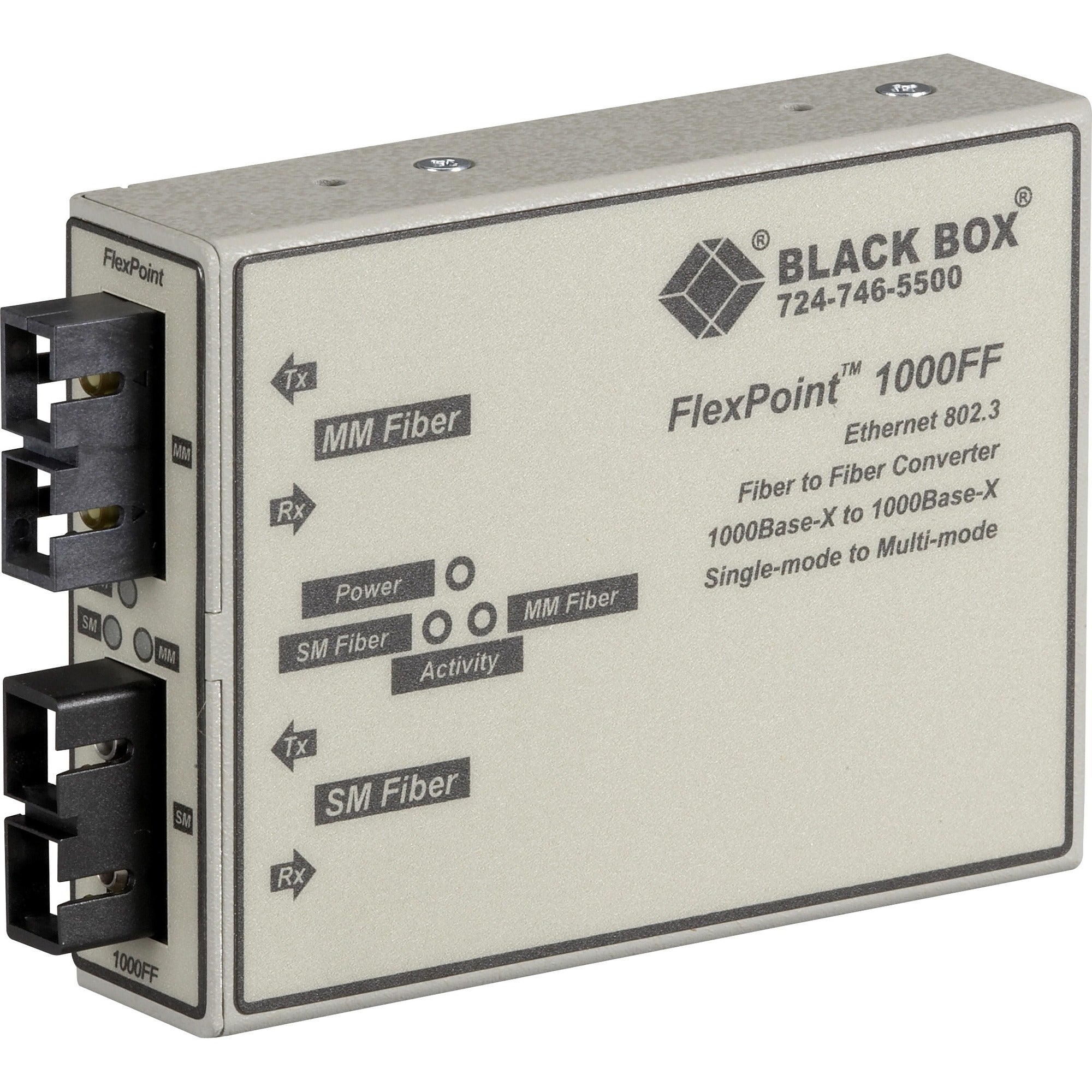 Black Box FlexPoint Fiber-to-Fiber Mode Transceiver - LMC1001A