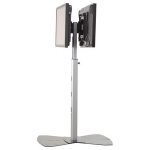 Chief Large Dual Display AV Floor Stand Display Mount - For Displays 42-86" - Black - PF2UB