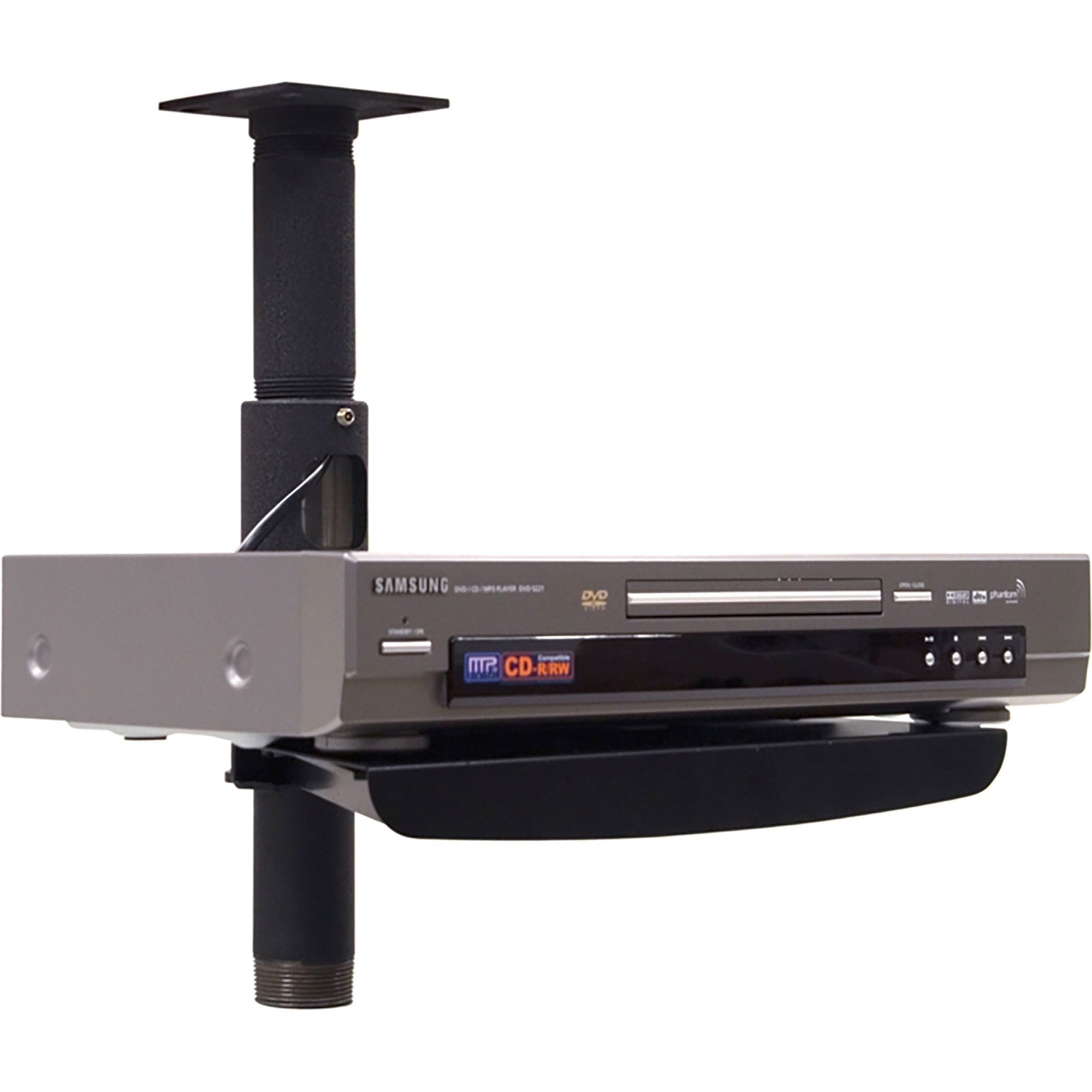 Chief Component Pole Shelf - For VCR or DVD - Black - PAC102B