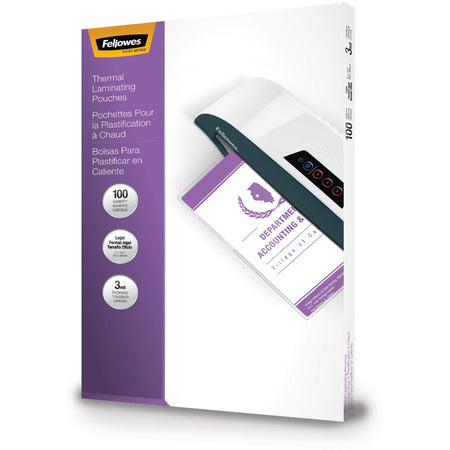 Fellowes Legal-Size Glossy Thermal Laminating Pouches - 52455