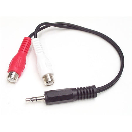 StarTech.com 6in Stereo Audio Cable - 3.5mm Male to 2x RCA Female - MUMFRCA