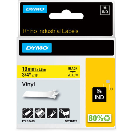 Dymo Colored Industrial Rhino Vinyl Labels - 18433