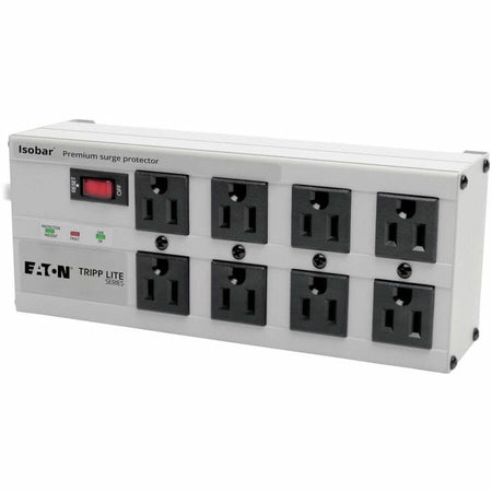 Tripp Lite by Eaton Isobar 8-Outlet Surge Protector 25 ft. Cord with Right-Angle Plug 3840 Joules Diagnostic LEDs Metal Housing - ISOBAR825ULTRA