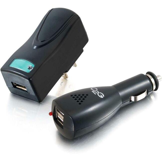 C2G AC and DC to USB Travel Charger Bundle - 22330