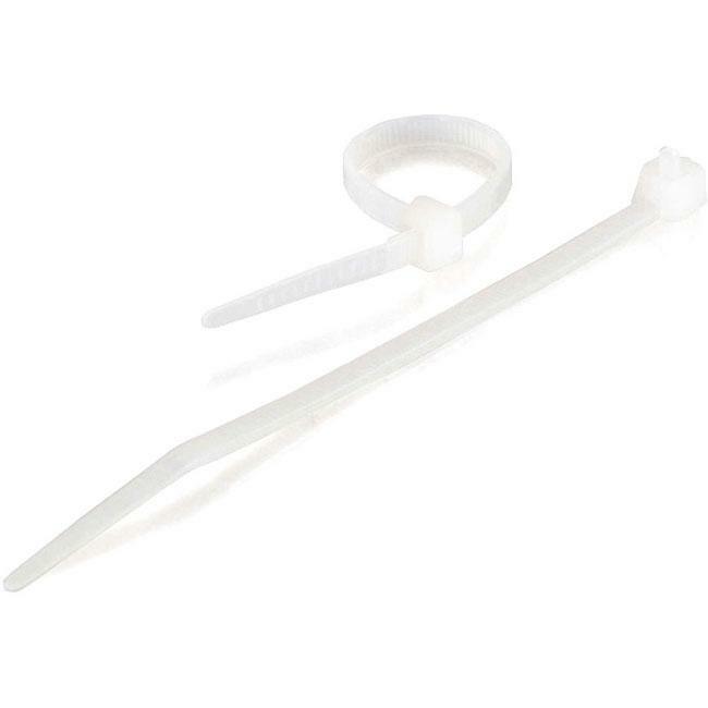 C2G 4in Cable Ties - White - 100pk - 43032