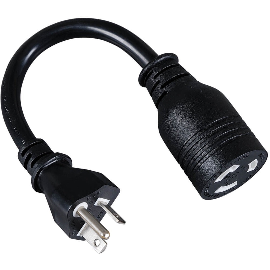 Tripp Lite by Eaton Power Cord Adapter NEMA L5-20R to NEMA 5-20P - Heavy-Duty 20A 120V 12 AWG 8.66-in. (21.99 cm) Black - P044-06I