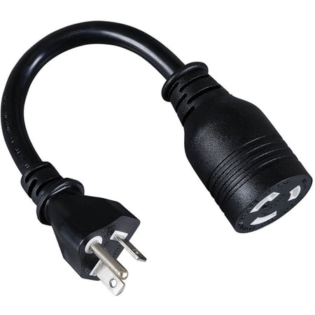 Tripp Lite by Eaton Power Cord Adapter NEMA L5-20R to NEMA 5-20P - Heavy-Duty 20A 120V 12 AWG 8.66-in. (21.99 cm) Black - P044-06I