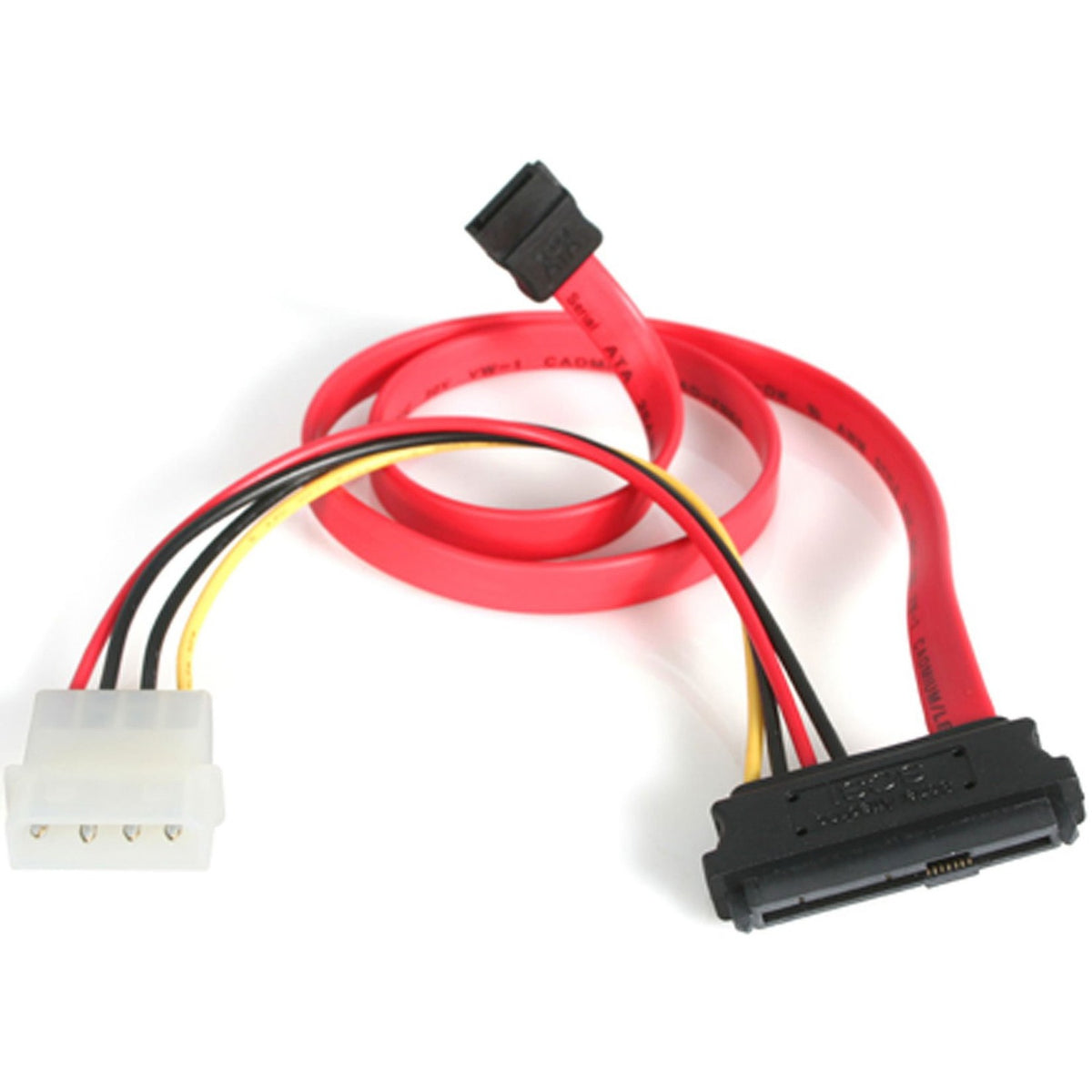 StarTech.com S18in SAS 29 Pin to SATA Cable with LP4 Power - SAS729PW18