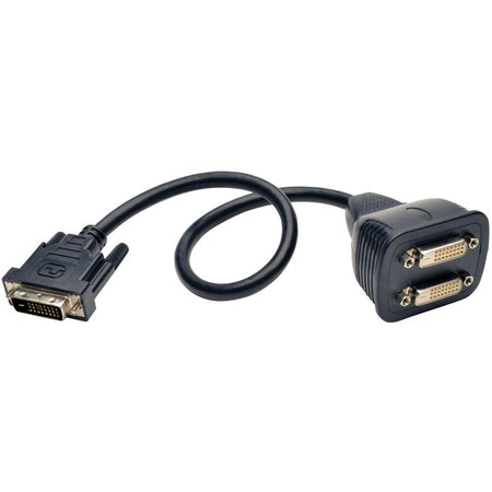 Tripp Lite by Eaton DVI Y Splitter Cable, Digital Monitors (DVI-D M to 2x F), 1 ft. (0.31 m) - P564-001