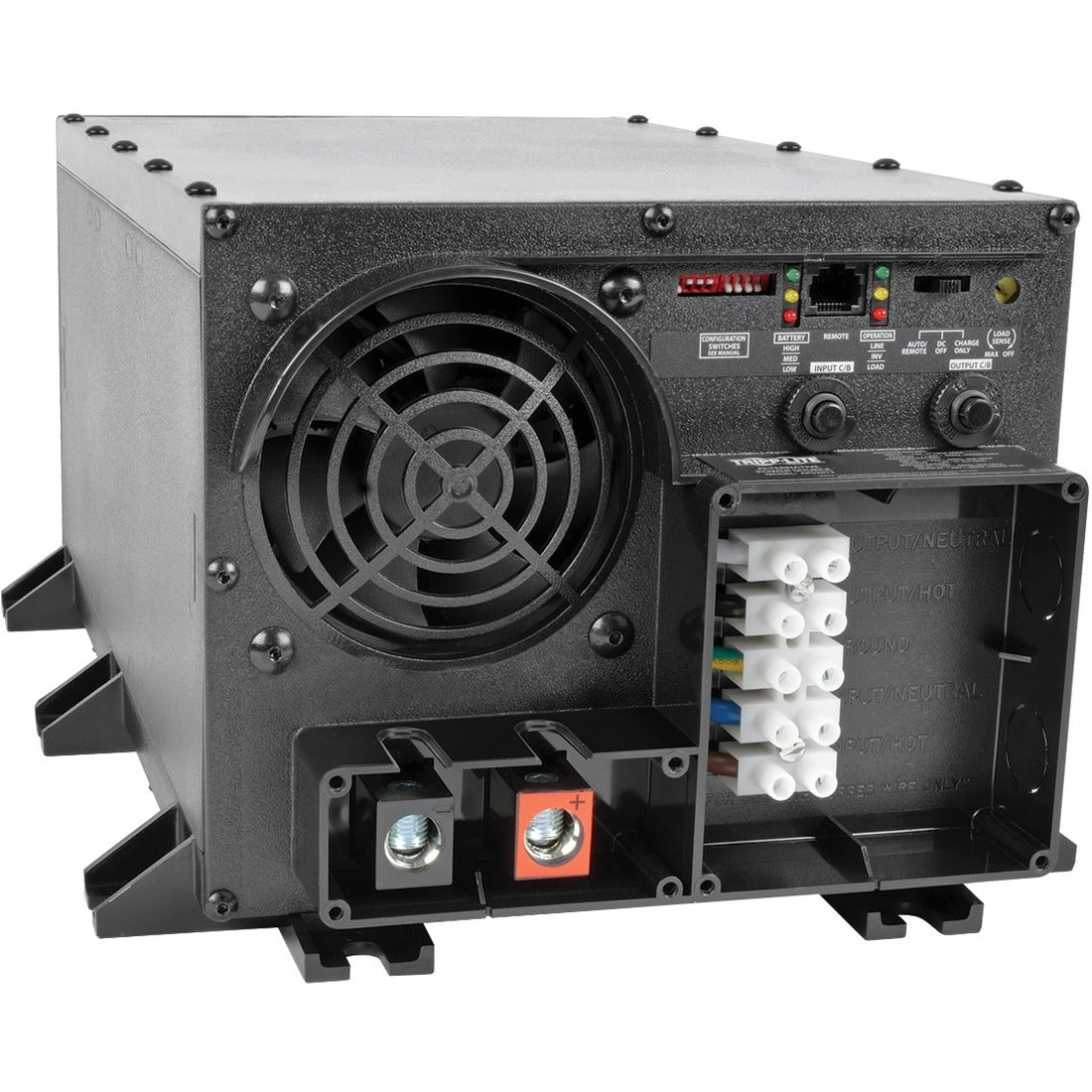 Eaton Tripp Lite Series 2400W PowerVerter APS 24VDC 120V Inverter/Charger with Auto-Transfer Switching, Hardwired - APS2424