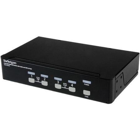 StarTech.com 4 Port DVI + USB KVM Switch with Audio - KVM switch - USB 2.0 Hub - 2 ports - 1 local user - 1U - SV431DVIUA