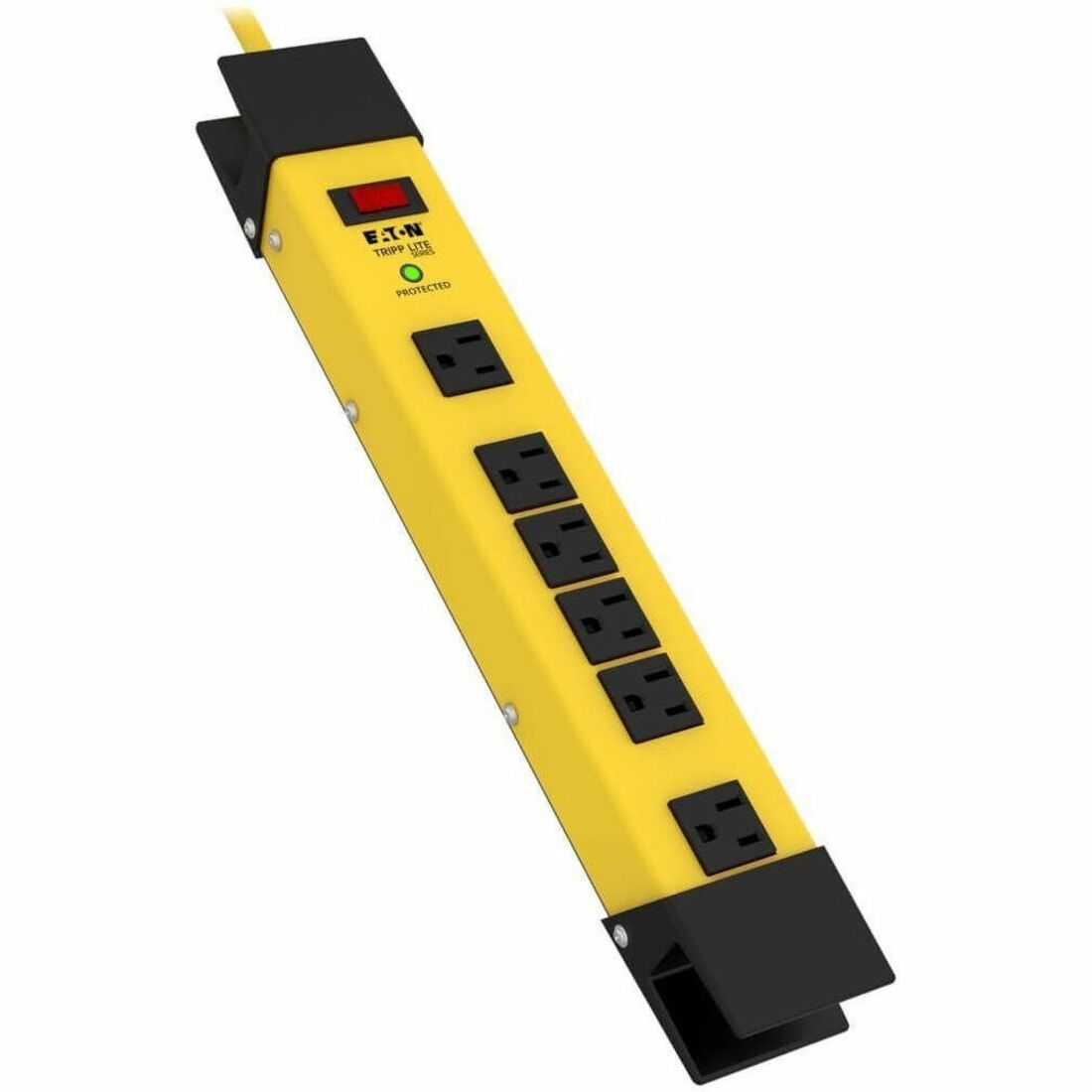 Eaton Tripp Lite Series Protect It! 6-Outlet Industrial Safety Surge Protector, 9 ft. Cord, 1500 Joules, Cord Wrap, Hang Holes - TLM609SA