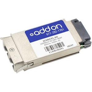 AddOn HP 3CGBIC91 Compatible TAA Compliant 1000Base-SX GBIC Transceiver (MMF, 850nm, 550m, SC) - 3CGBIC91-AO