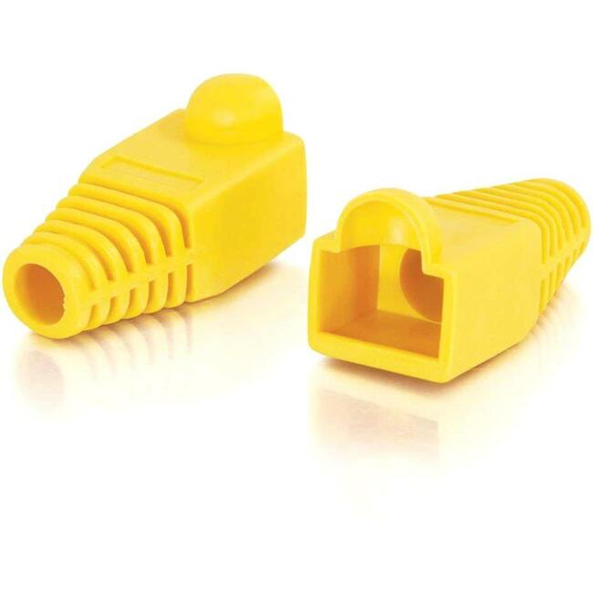 C2G RJ45 Snagless Boot Cover (6.0mm OD) - Yellow - 50pk - 04756