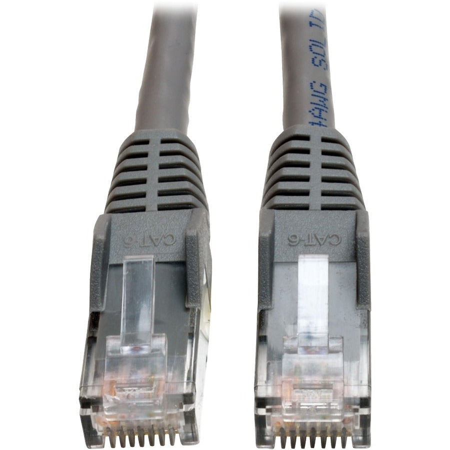 Tripp Lite by Eaton Cat6 Gigabit Snagless Molded Plenum-Rated (UTP) Ethernet Cable (RJ45 M/M) PoE Gray 100 ft. (30.5 m) - N201-100-GY-P
