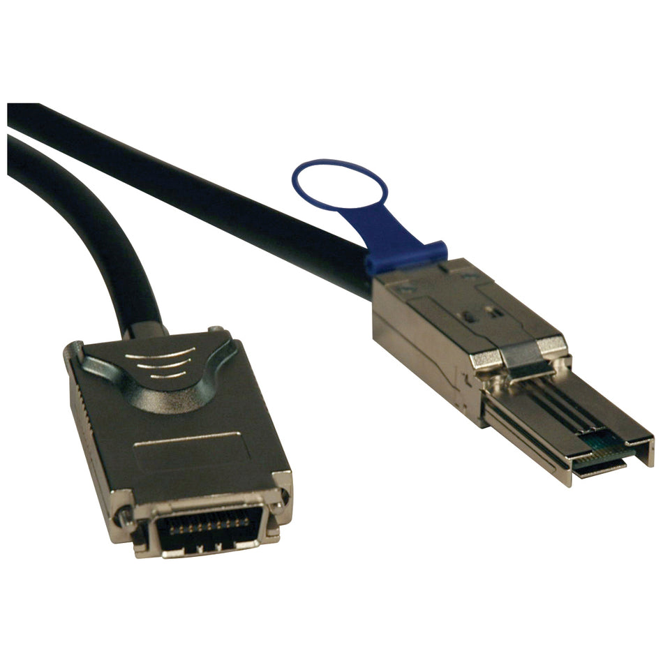 Eaton Tripp Lite Series External SAS Cable, 4 Lane - mini-SAS (SFF-8088) to 4xInfiniband (SFF-8470), 1M (3.28 ft.), TAA - S520-01M