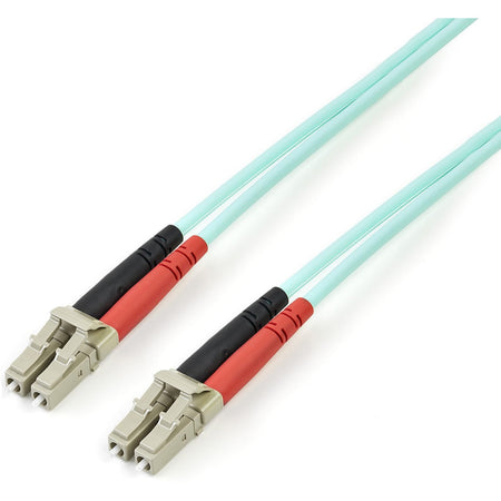 StarTech.com 5m (15ft) LC/UPC to LC/UPC OM3 Multimode Fiber Optic Cable, Full Duplex Zipcord Fiber, 100Gbps, LOMMF, LSZH Fiber Patch Cord - A50FBLCLC5