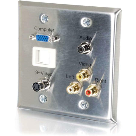 C2G 6 Port Audio & Video Faceplate - 40964