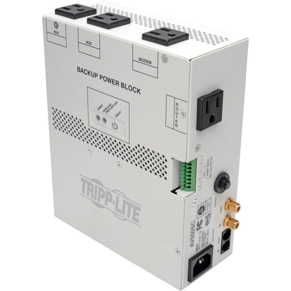 Eaton Tripp Lite Series 550VA Audio/Video Backup Power Block - Exclusive UPS Protection for Structured Wiring Enclosure - AV550SC