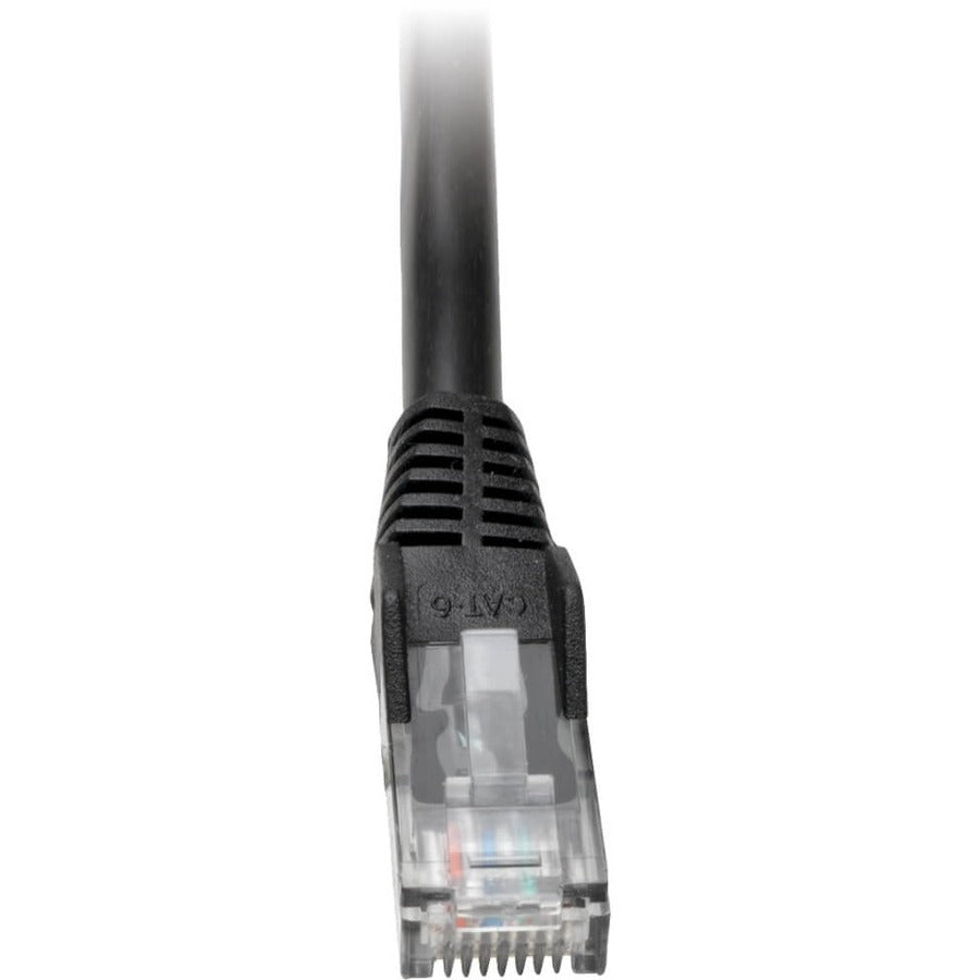 Eaton Tripp Lite Series Cat6 Gigabit Snagless Molded (UTP) Ethernet Cable (RJ45 M/M), PoE, Black, 2 ft. (0.61 m) - N201-002-BK