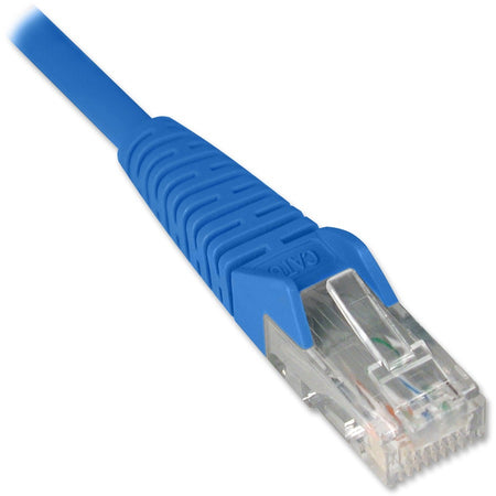 Eaton Tripp Lite Series Cat6 Gigabit Snagless Molded (UTP) Ethernet Cable (RJ45 M/M), PoE, Blue, 1 ft. (0.31 m) - N201-001-BL