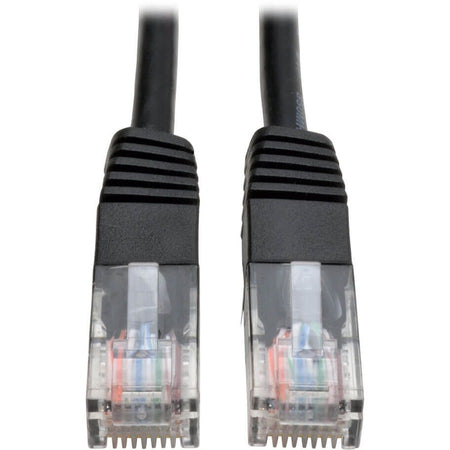 Eaton Tripp Lite Series Cat5e 350 MHz Molded (UTP) Ethernet Cable (RJ45 M/M), PoE - Black, 1 ft. (0.31 m) - N002-001-BK