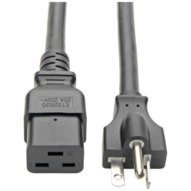 Tripp Lite by Eaton Power Cord C19 to NEMA 5-20P - Heavy-Duty 20A 125V 12 AWG 10 ft. (3.05 m) Black - P049-010