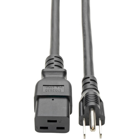 Tripp Lite by Eaton Computer Power Cord C19 to NEMA 5-15P - Heavy-Duty 15A 125V 14 AWG 10 ft. (3.05 m) Black - P034010