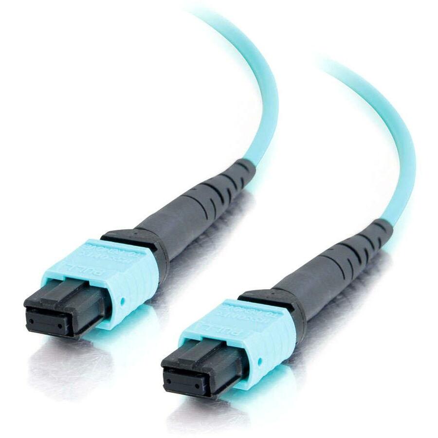 C2G 30m MTP 10Gb 50/125 OM3 Multimode Fiber Cable - Aqua - 100ft - 31422