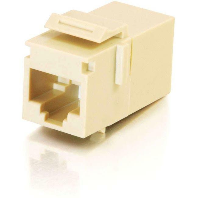 C2G RJ45 (8P8C) Coupler Keystone Insert Module - Ivory - 03674