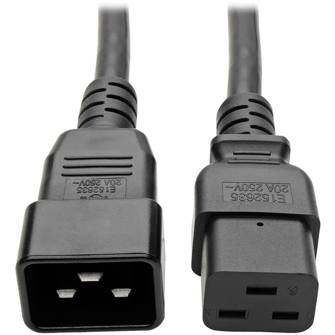 Tripp Lite by Eaton Power Extension Cord C19 to C20 - Heavy-Duty 20A 250V 12 AWG 6 ft. (1.83 m) Black - P036-006