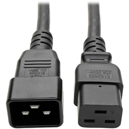 Tripp Lite by Eaton Power Extension Cord C19 to C20 - Heavy-Duty 20A 250V 12 AWG 6 ft. (1.83 m) Black - P036-006