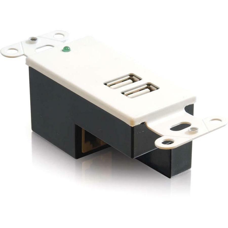 C2G 2-Port USB 1.1 Superbooster Wall Plate - Receiver - 29345