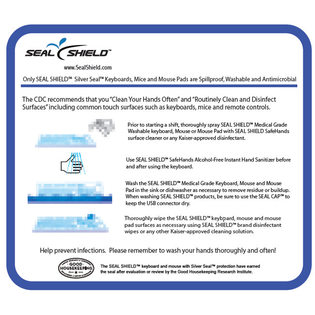 Seal Shield Medical Grade Antibacterial Mouse Pad - SSMP10