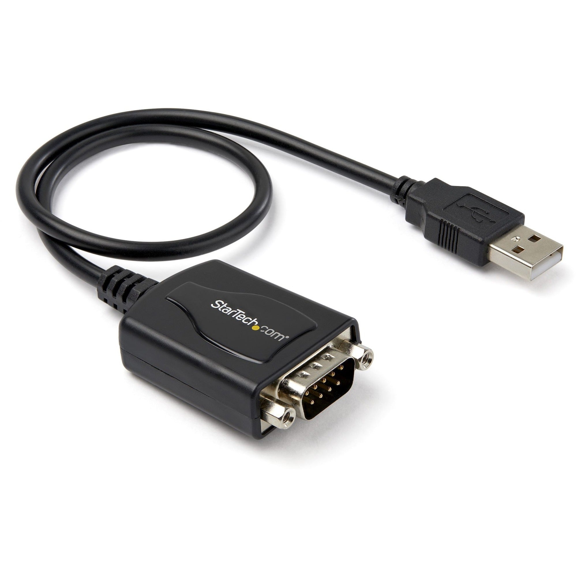 StarTech.com 1ft (30cm) 1-Port Professional USB to Serial Adapter Cable with COM Retention, USB to RS232 Adapter - TAA - ICUSB2321X