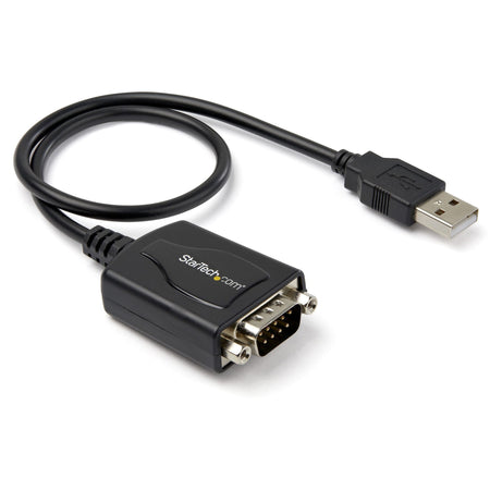 StarTech.com 1ft (30cm) 1-Port Professional USB to Serial Adapter Cable with COM Retention, USB to RS232 Adapter - TAA - ICUSB2321X