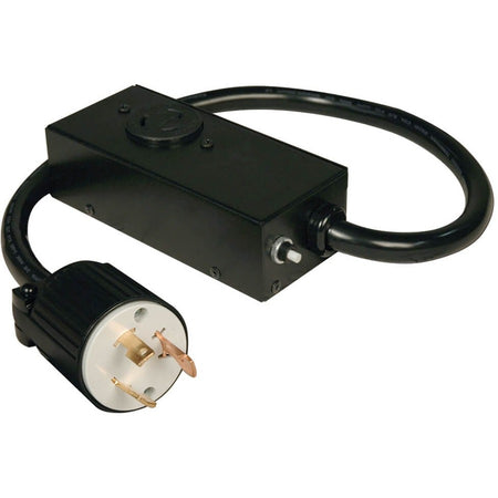 Tripp Lite by Eaton Power Extension Cord NEMA L5-30P to NEMA L5-20R Extension Cord with Breaker - 20A 120V 10 AWG 2 ft. (0.61 m) Black - P043-002