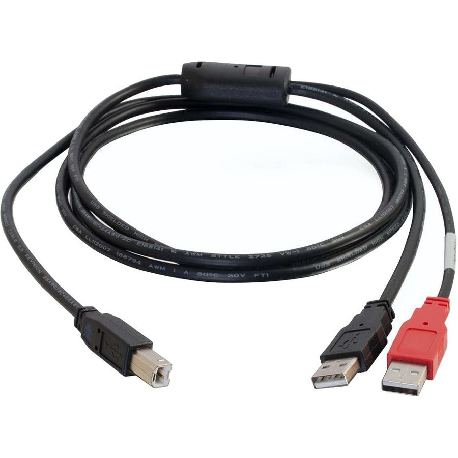 C2G 6ft USB 2.0 One B Male to Two A Male Y-Cable - 28108