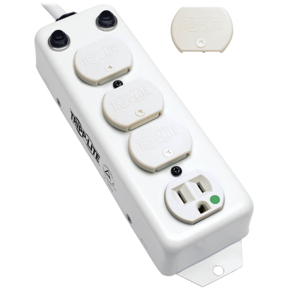 Eaton Tripp Lite Series Safe-IT UL 1363A Medical-Grade Power Strip for Patient-Care Vicinity, 4x 15A Hospital-Grade Outlets, 15 ft. Cord - PS-415-HG-OEM