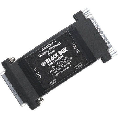 Black Box Opto Isolator - RS-232, DB25 Male to DB25 Female, 115.2-Kbps - SP340A-R3