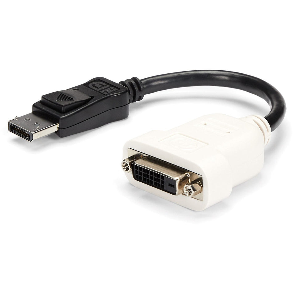 StarTech.com DisplayPort to DVI Adapter, DisplayPort to DVI-D Adapter/Video Converter 1080p, DP 1.2 to DVI Monitor, Latching DP Connector - DP2DVI