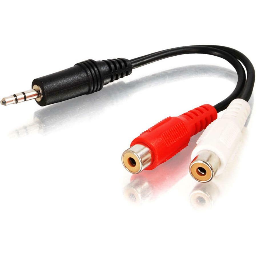 C2G 6in Value Series One 3.5mm Stereo Male To Two RCA Stereo Female Y-Cable - 40422