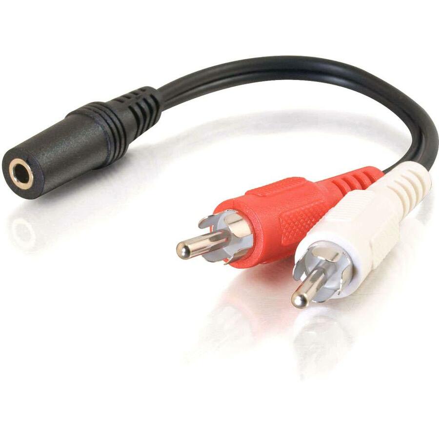 C2G 6in Value Series One 3.5mm Stereo Female To Two RCA Stereo Male Y-Cable - 40424