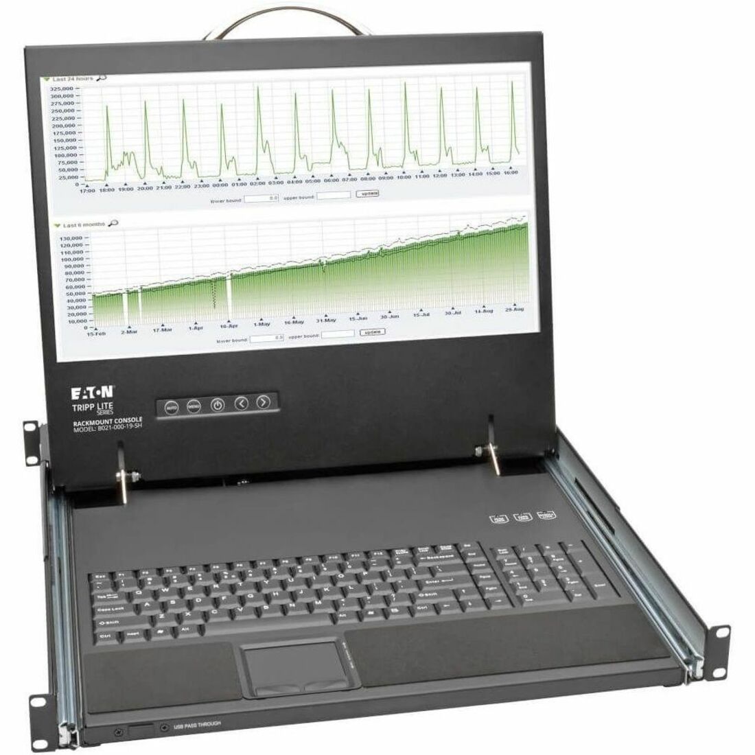 Tripp Lite by Eaton 1U Rack-Mount Console with 19-in. LCD Short-Depth; TAA Compliant - B021-000-19-SH