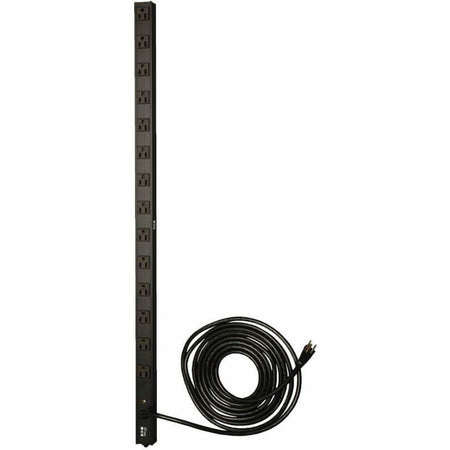 Eaton Tripp Lite Series 1.4kW Single-Phase 120V Basic PDU, 14 NEMA 5-15R Outlets, NEMA 5-15P Input, 15 ft. (4.57 m) Cord, 0U Vertical - PDUV15