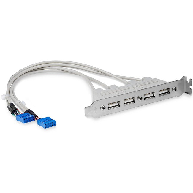 StarTech.com 4 Port USB A Female Slot Plate Adapter - USB panel - 4 pin USB Type A (F) - USBPLATE4