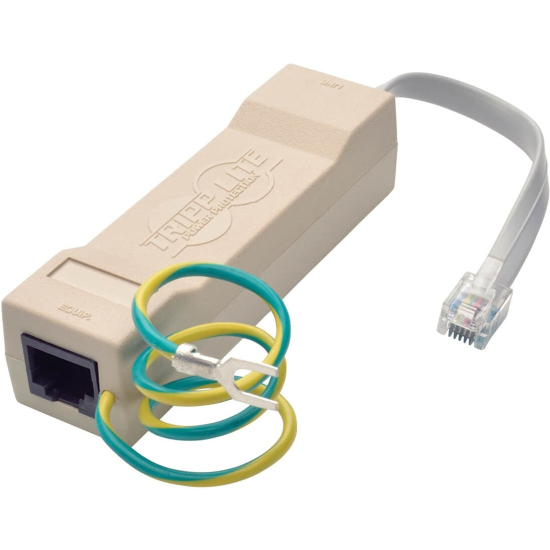 Eaton Tripp Lite Series DataShield In-Line Surge Protector for Network and Phone Lines, 2-Line RJ11/RJ45 - DTEL2