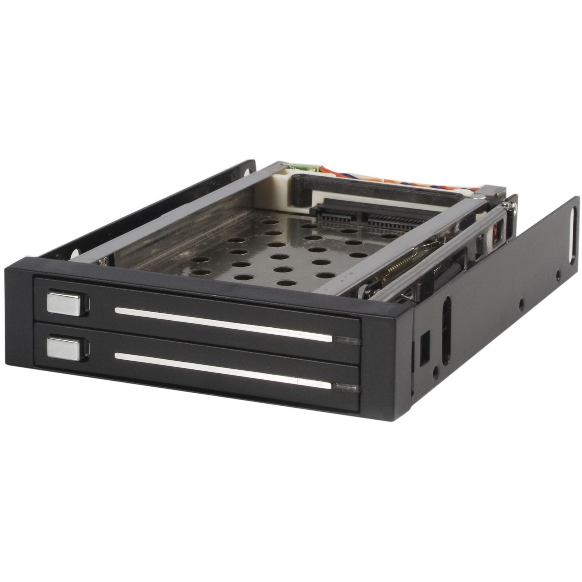 StarTech.com 2 Drive 2.5in Trayless Hot Swap SATA Mobile Rack Backplane - Storage bay adapter - black - HSB220SAT25B